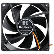 ケース用DCファン 2ボールベアリング 92mmサイズ 25mm厚 ブラック OWL-FE0925M-BK