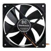 ケース用DCファン 2ボールベアリング 120mmサイズ 25mm厚 ブラック OWL-FE1225SL-BK