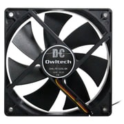 ケース用DCファン 2ボールベアリング 120mmサイズ 25mm厚 ブラック OWL-FE1225L-BK