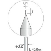 JA1001 [精密電着ダイヤモンドバー 超硬軸 ＃1000 φ0.1]