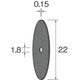 MC2001 [カッティング砥石 WA φ22×0.15]