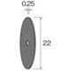 MC2002 [カッティング砥石 WA φ22×0.25]