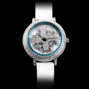 腕時計 白革 レディース 白/青 正規輸入品 31321