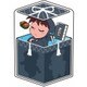 忍たま乱太郎 キャラ箱クッション 土井半助 [W34×H45×D10cm]