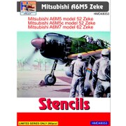 HMD48053 三菱 A6M5 零式艦上戦闘機52型 ステンシル（コーションマーク） [1/48 飛行機用デカール]