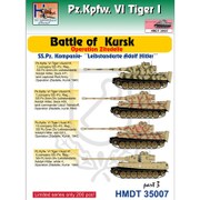 HMDT35007 VI号戦車 ティーガーI クルスクの戦い パート3 「SS・ライプシュタンダーテ・アドルフ・ヒトラー」 [1/35 ミリタリーデカール]
