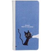 72536 WHAT 黒猫 [iPhone 7用ケース 手帳タイプ]