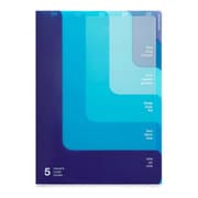 5ポケットクリアホルダー A4 ツーウェイ柄 青 35313006