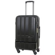 スーツケース フロントオープン 旅行日数目安:2~3泊 52L/58L(拡張時) TSAロック搭載 マットブラック SK-0685-57
