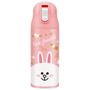 LINEフレンズ コニー 超軽量 コンパクト ロック付ワンプッシュステンレスマグボトル SDPC4