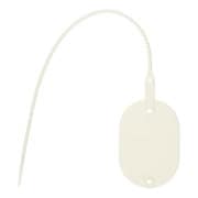 KFY-3755W [ワンタッチカラーエフ プラスチック製･線名札 小判形37×55mm 結束部長さ200mm 白]