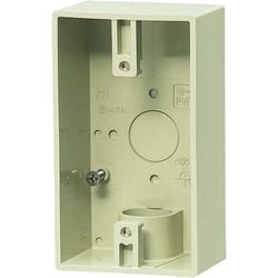 PVR16-1LJ [防滴プレート用露出スイッチボックス 1方出 適合管VE14･16 ベージュ]