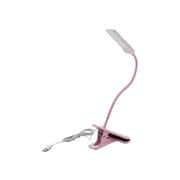 LEDデスクライト クリップタイプ USB+AC対応 広域配光 ピンク LEC-C012PN