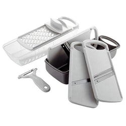 KAI Delico Compact Japanese Mandoline Slicer Bundle Set DZ0746