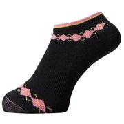 フットジョイ 17プロドライ Women'sショート(FJSK201) BK/PI [ソックス レディース 22～24cm ブラック/ピンク]