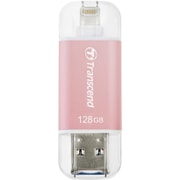 USBメモリ 128GB JetDrive Go 300 iPhone7対応 Lightning 接続 ＆ USB3.1 デュアルコネクタ USBメモリ ローズゴールド 2年保証 TS128GJDG300R