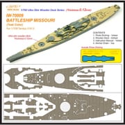 1/700 艦船用木製甲板シリーズ IW7009 アメリカ海軍 戦艦 ミズーリ用 チーク材色 エッチングパーツ アンカーチェーン付 （タミヤキット用） [プラモデル用品]