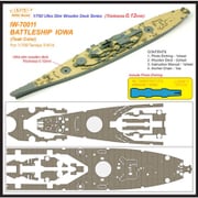 1/700 艦船用木製甲板シリーズ IW7011 アメリカ海軍 戦艦 アイオワ用 チーク材色 エッチングパーツ アンカーチェーン付 （タミヤキット用） [プラモデル用品]