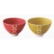 ディズニー 作山窯 CHAWAN 丸碗 ペア 赤・黄 3202-11