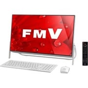 デスクトップパソコン ESPRIMO FHシリーズ/23.8型ワイド/Core i7-7700HQ/メモリ4GB/HDD 1TB/DVDスーパーマルチ/Windows 10 Home 64ビット/Office Home and Business Premium/スノーホワイト FMVF77B1W