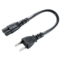 電源コード 2P ストレートプラグ 0.2m KB-DM2S-02