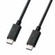 USB2.0 TypeCケーブル 0.5m ブラック KU-CC05