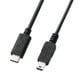 USB2.0 TypeC－miniB ケーブル 1m ブラック KU-CMB10
