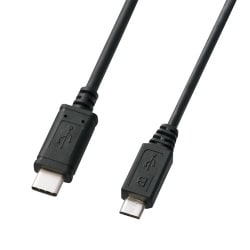 USB2.0 TypeC－microBケーブル 1m ブラック KU-CMCBP310