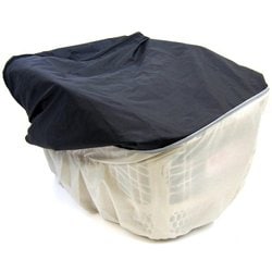 伸縮フィットするカゴカバー 後用 ブラック/アイボリー 34231