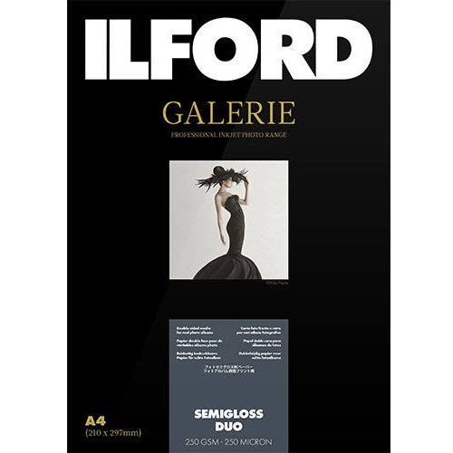 イルフォード ILFORDプリンター用紙 Galerie Semigloss Duo ギャラリーセミグロスデュオ A4 100 422139Ω