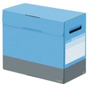 デジャヴカラーズシリーズ ボックスファイル フタ付き A4ヨコ 背幅150mm スカイブルー FL-029BF-BL