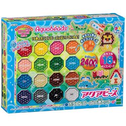 AQ-259 アクアビーズ ポリゴンビーズ16色セット [対象年齢：6歳～]
