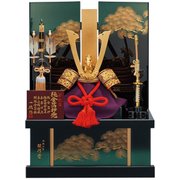 純金箔 押赤糸威 竜頭付 兜飾り 10号 A-495