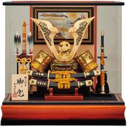 アクリル 王朝塗 ゴールド 透かし 兜ケース