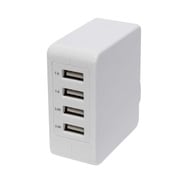 AC USBアダプタ USB×4 合計5.1A出力 スイングプラグ ホワイト OWL-ACU4F51-WH