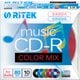 音楽録音用CD-R 10枚 80分 5色カラーミックス CD-RMU80.10P MIX C