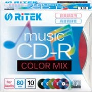 音楽録音用CD-R 10枚 80分 5色カラーミックス CD-RMU80.10P MIX C