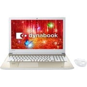 dynabook T85 15.6型/Core i7-7500U/メモリ 16GB/SSD 512GB/ブルーレイディスクドライブ/Windows 10 Home 64ビット/Office Home & Business Premium プラス Office 365 サービス/サテンゴールド PT85CGP-BJA2
