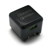 cheero USB AC Charger QC3.0 ブラック CHE-315-BK