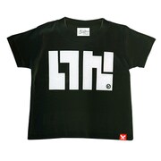 NTK-0094B [スプラトゥーン イカロゴ Tシャツ キッズ 100サイズ ブラック]