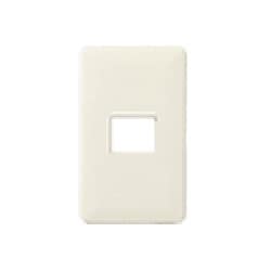 フルカラーワンタッチモダンプレート 1コ用 ミルキーホワイト WN6801WK