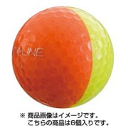KIRA LINE OR/YE 6P [キラライン バイカラーボール ゴルフボール 6個入り オレンジ/イエロー]