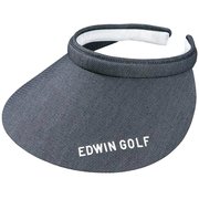 EDV1739LA [COOLMAXドビー ツバ広クリップバイザー レディース チャコール]