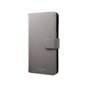 EveryCa Multi PU Leather Case for Smartphone L Size GY [スマートフォン 汎用ケース]