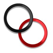 TFH31 [レイヤードホームボタンリング ジェットブラック/バーガンディレッド for Touch ID]