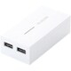 モバイルバッテリー 軽量コンパクト まとめて充電対応 Type-Cケーブル同梱 6000mAh 3A ホワイト DE-M01L-6030WHC