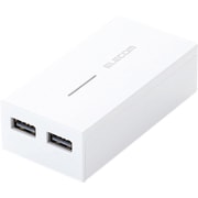 モバイルバッテリー 軽量コンパクト まとめて充電対応 Type-Cケーブル同梱 6000mAh 3A ホワイト DE-M01L-6030WHC