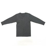 R0223B M CGY [吸湿発熱長袖V首Tシャツ メンズ Mサイズ チャコール]