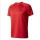 BUM28-BK0957-J/O [D2M トレーニングワンポイントTシャツ メンズ LLサイズ スカーレット]