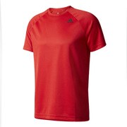 BUM28-BK0957-J/M [D2M トレーニングワンポイントTシャツ メンズ Mサイズ スカーレット]